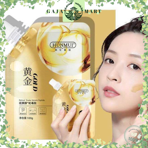 Hunmui Huasurv Masker Wajah Retinol Gold Peel Off Anti-Aging Collagen Pemutih Snake Venom Mask XX097