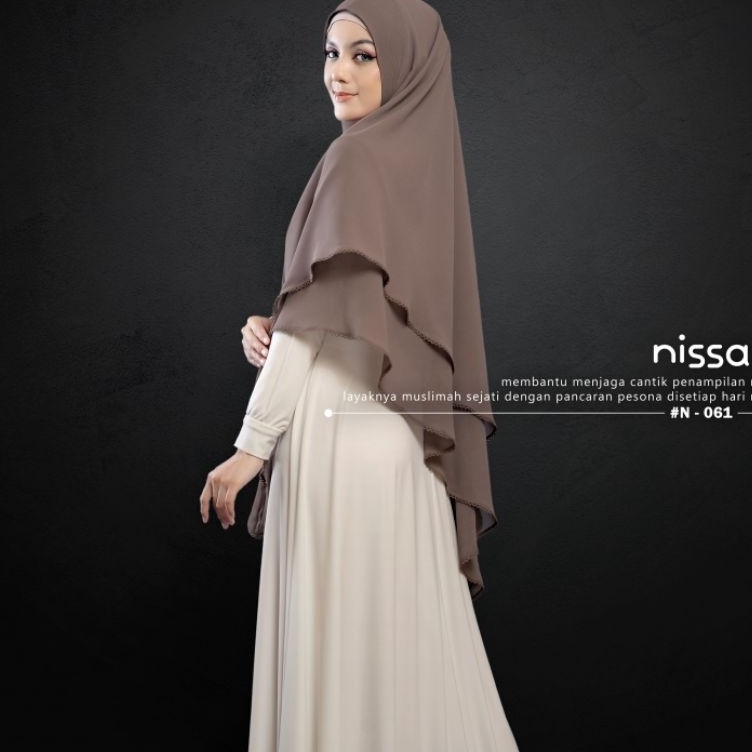 Khimar Syari Ceruti Babydoll Premium 2 Layer Softpad Antem Hijab Instan Panjang Kerudung Muslim N61 