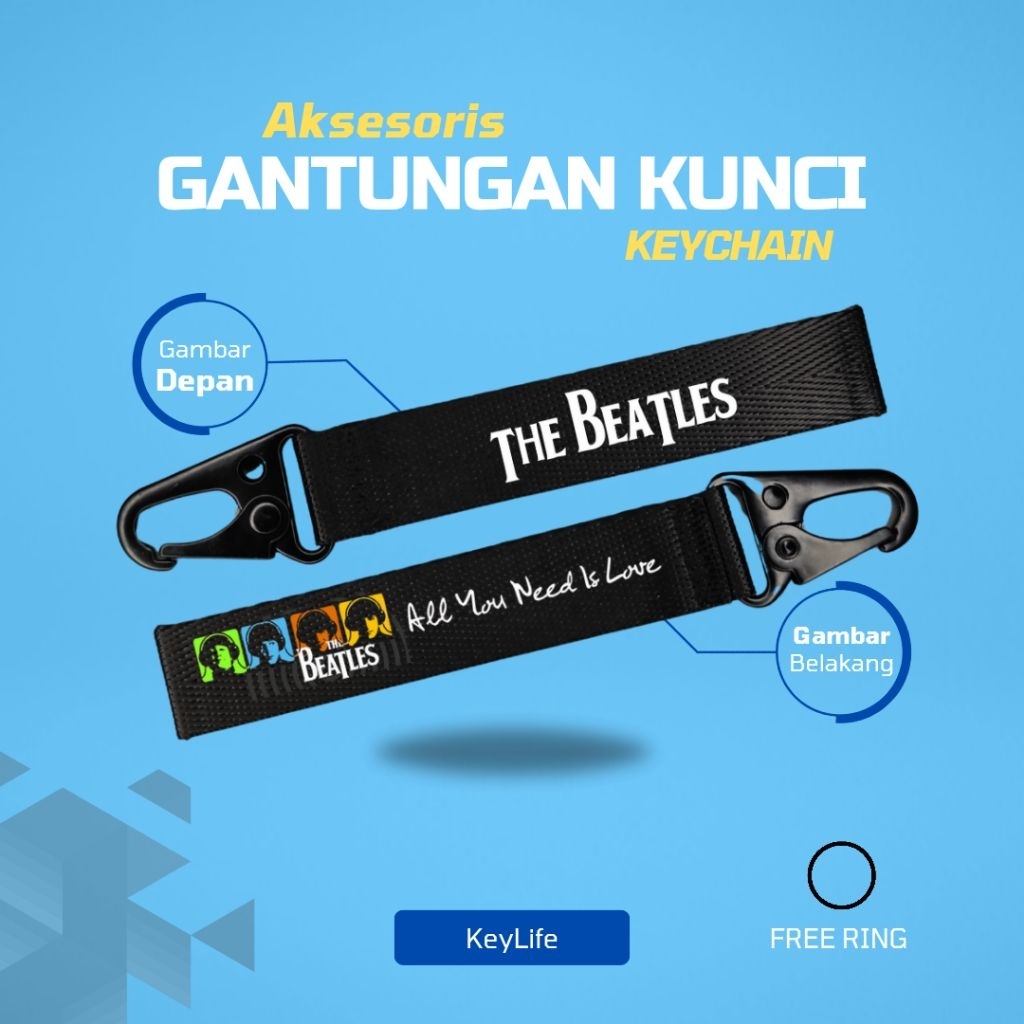 "TheBeatles" Gantungan kunci Band The Beatles / Keychain The Beatles