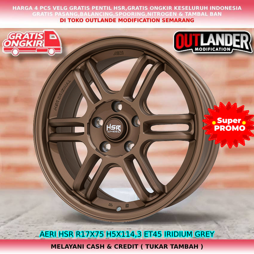 velg racing ring17 untuk mobil Murano Silvia Xtrail Delica Expander dll hsr aeri ring17