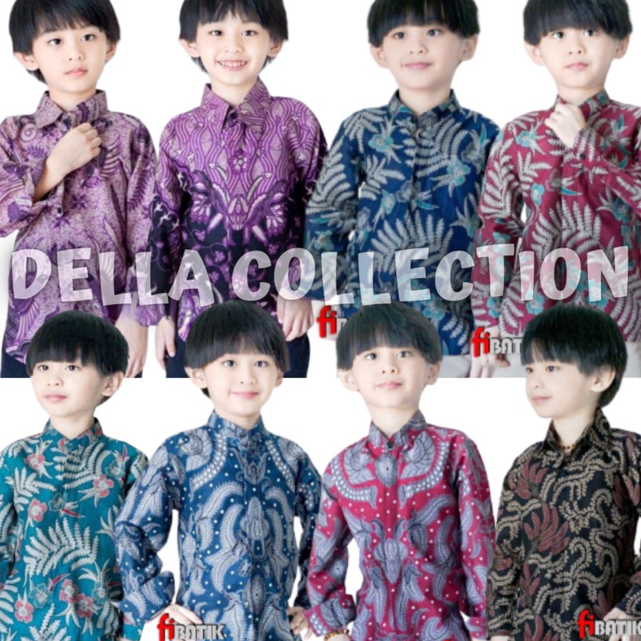 Kemeja Batik Anak Lengan Panjang Usia 114 Tahun Batik Keris Ungu Kemeja Batik Anak Laki Laki Terbaru