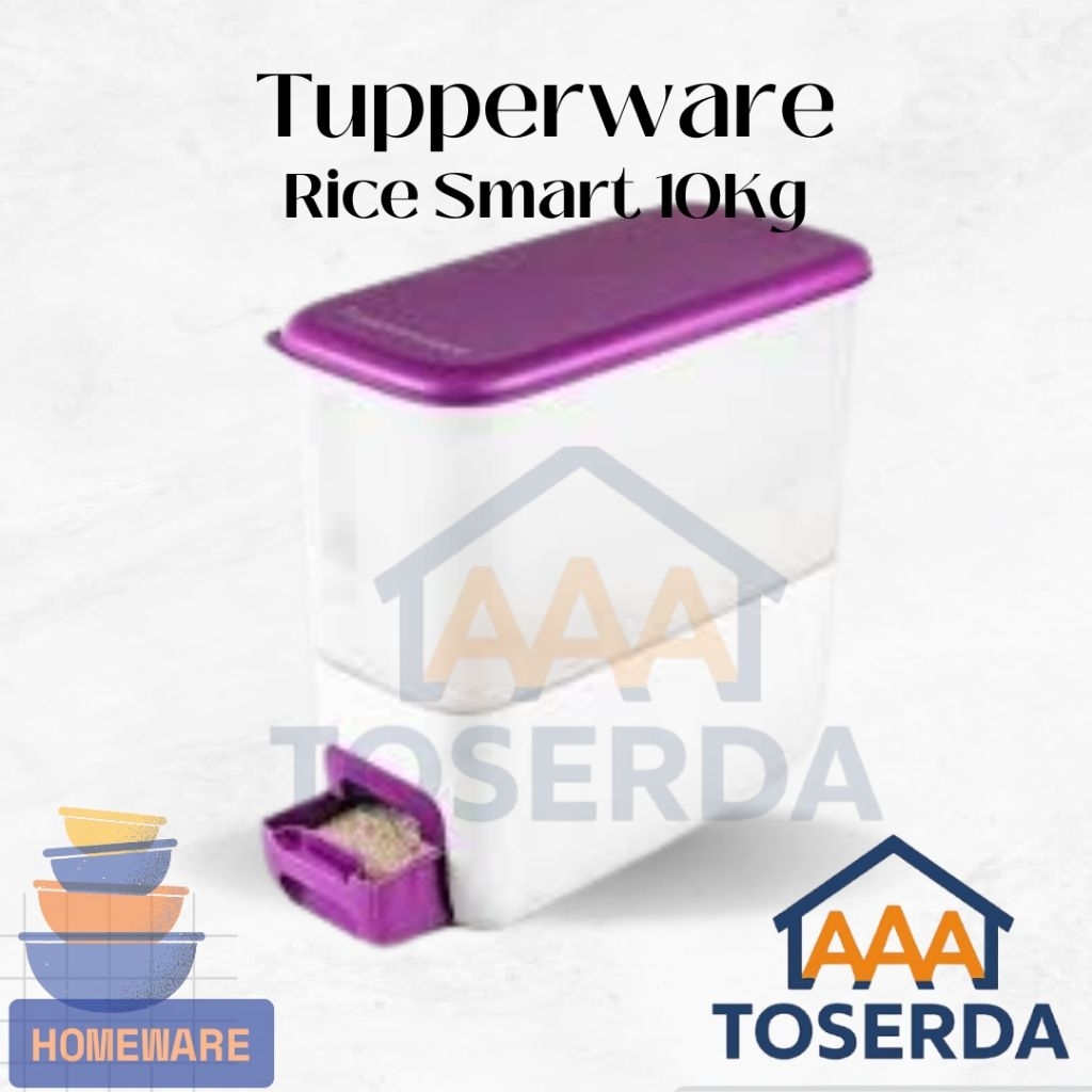 AAA Toserda | Tupperware Rice Smart 10kg Dispenser Beras Anti Kutu Fresh