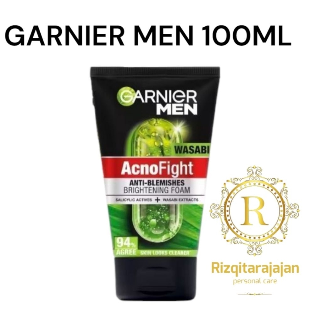 Garnier Men Pembersih Wajah Pria acnofight Wasabi 100ml