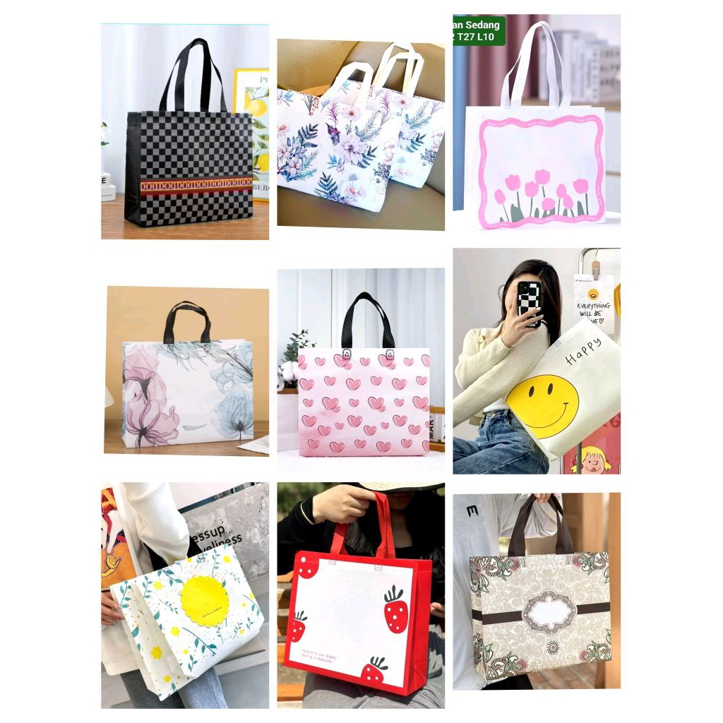 

Goodiebag Spounboun Waterproof - Tas Jinjing - Tas Belanja - Tas Souvenir - Tas Lipat