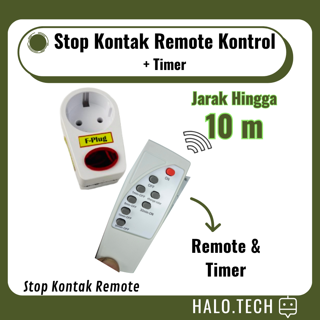 Steker Listrik Remote Stop Kontak Remot Control ON OFF Colokan Listrik Remot remote Jarak Jauh