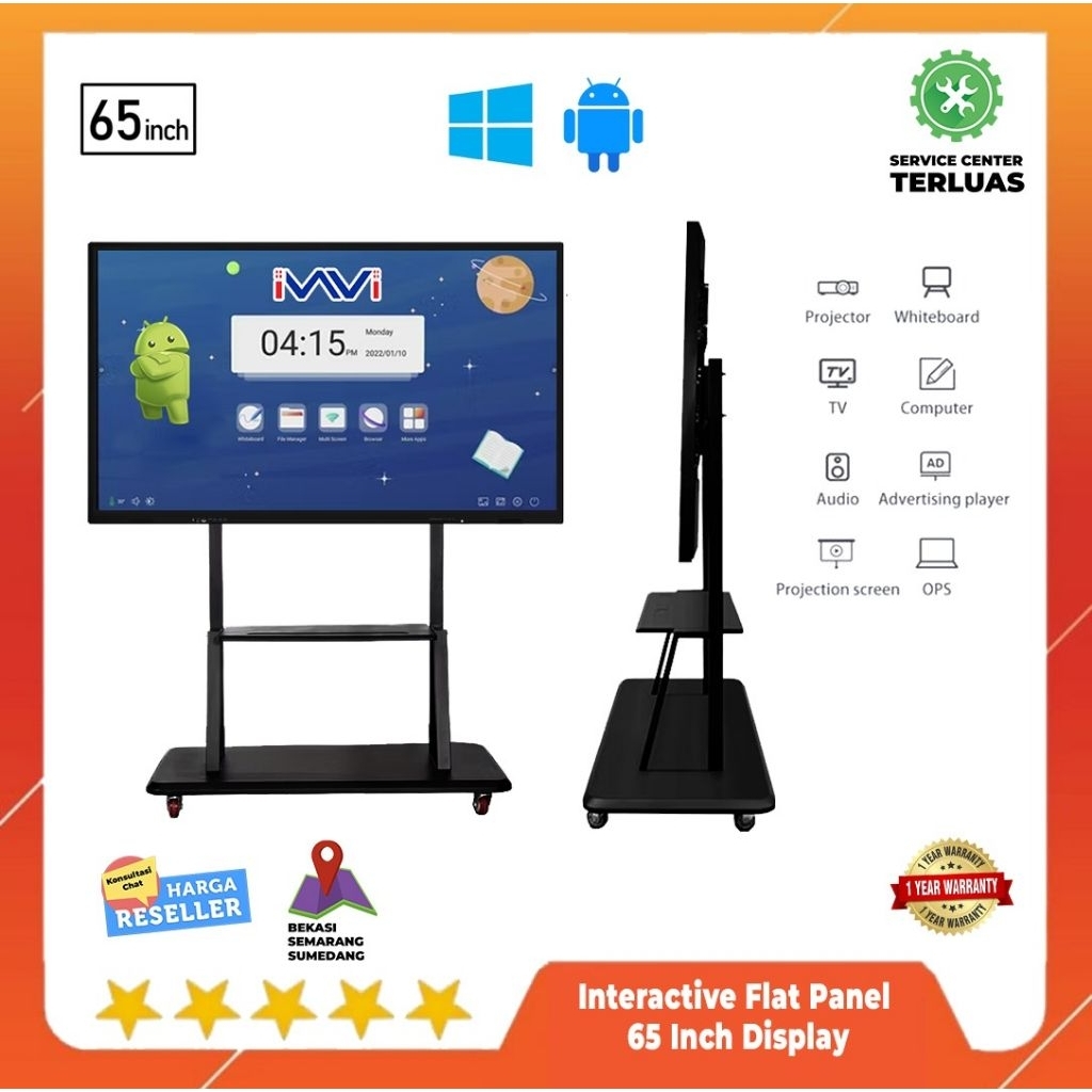 Smartboard Interactive Flat Panel 65 Inch Display