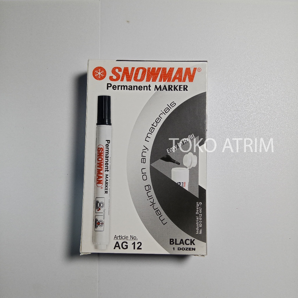 

Spidol Permanen Snowman Spidol Marker Snowman AG 12 (ISI 12 PCS) ASLI