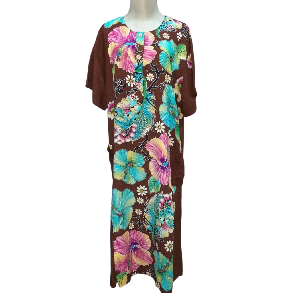 batik kencana ungu label biru