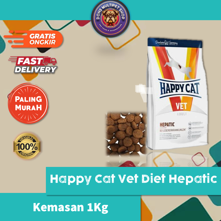 MAKANAN KUCING HAPPY CAT VET DIET HEPATIC KEMASAN 1KG | HAPPY CAT VET DIET HEPATIC 1KG