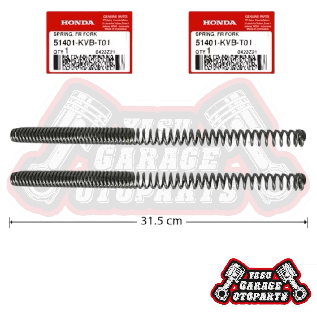 51401-KVB-T01 Per Pir Shock Shok Breaker Depan 1 Set 2PC Vario 110 Karbu Techno ORI AHM 51401KVBT01
