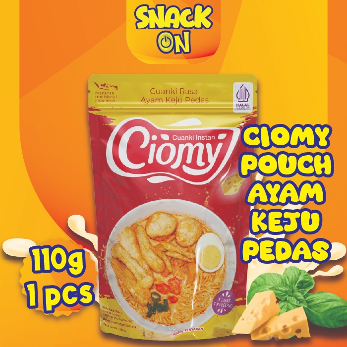 

Ciomy Cuankie Ayam Keju Pedas Pouch Halal Non MSG