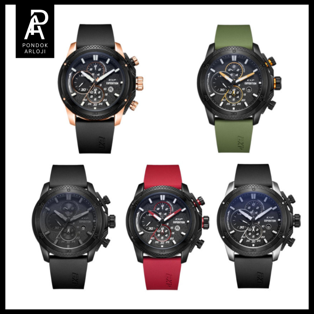JAM TANGAN PRIA EXPEDITION EXP 6810 E 6810 E6810 RUBBER ORIGINAL GARANSI RESMI 1 TAHUN