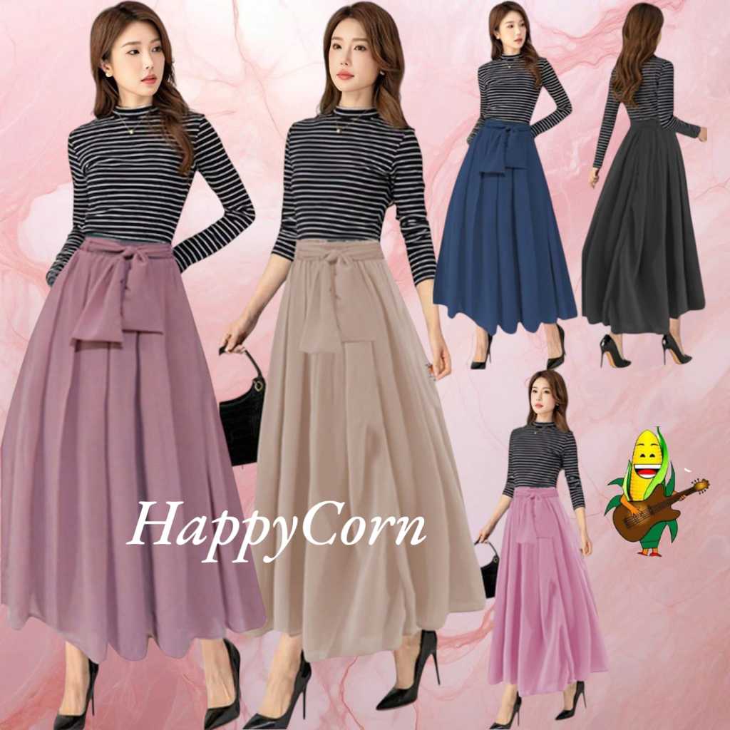 HappyCorn premium HR7021 Rok Sifon Ceruty  Dalam Full Lapis Furing / Rok Sifon Ceruty  premium / Rok