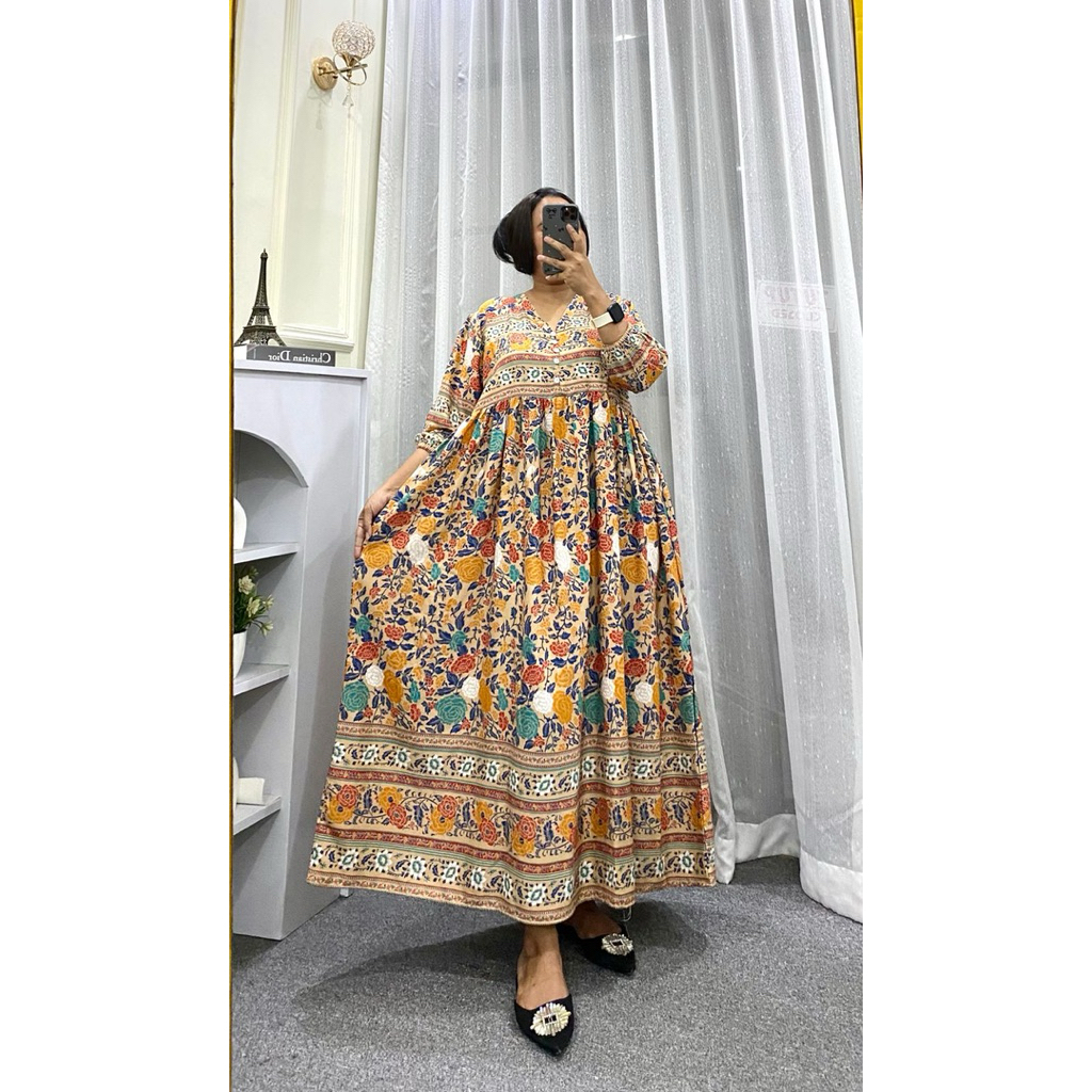 TIARA MIDI DRESS//MIDI DRESS//DRESS WANITA//GAMIS WANITA//BAJU WANITA