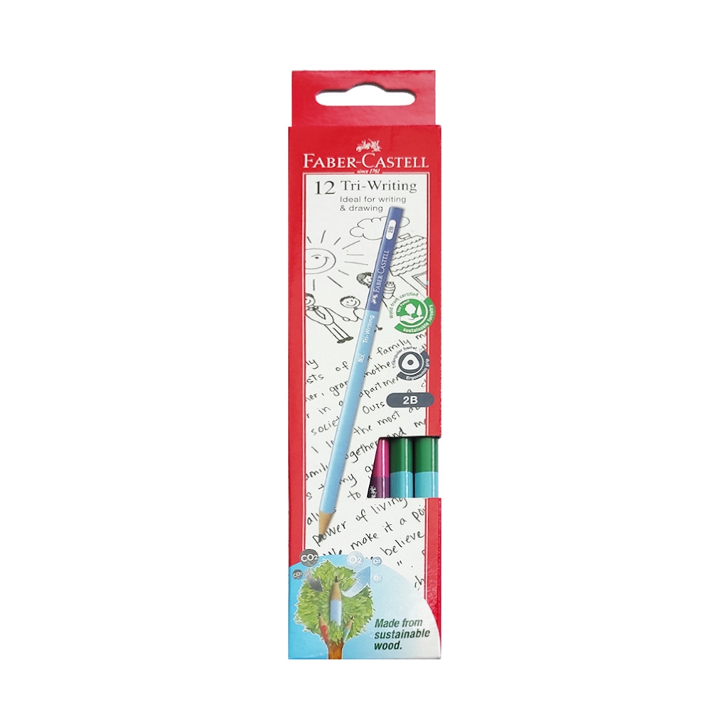 

Pencil Faber Castell Tri Writing Pensil 2B Murah Original Per Box