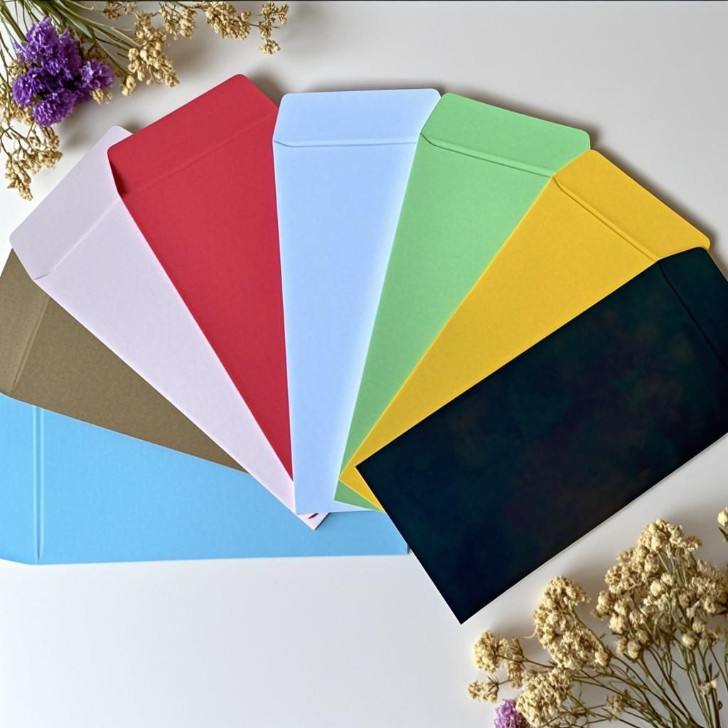 (Isi 50) Amplop Warna Aesthetic A5 A6 A7 A8 Coklat Merah Hijau Pink Putih Biru / Amplop Murah