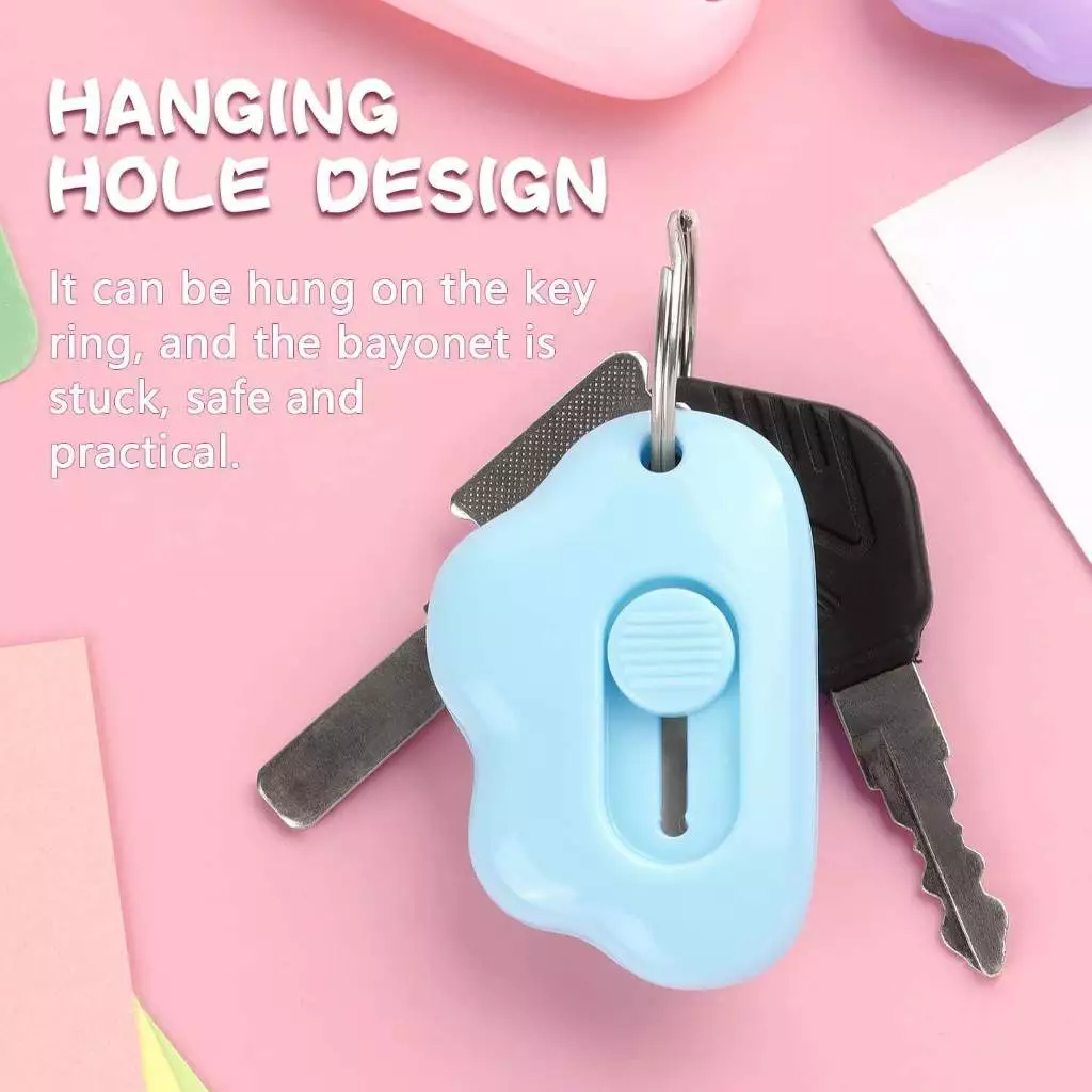 

Cutter Mini Bentuk Awan Lucu Pisau Kecil Pemotong Kertas Portable