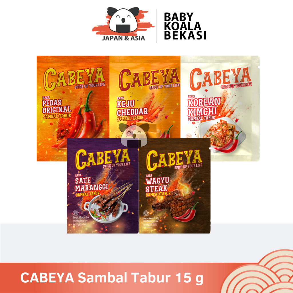 

CABEYA Sambal Tabur 15 g Halal I Pedas Original Keju Cheddar Korean Kimchi - Bekasi