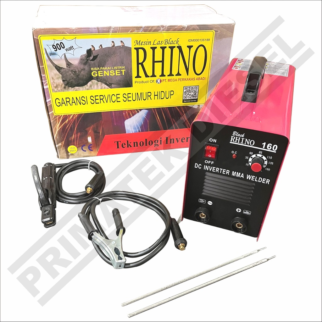 Mesin Las Badak RHINO MMA 160A Merah  / Inverter Welding RHINO MMA 160 A Merah / Mesin Las Listrik M