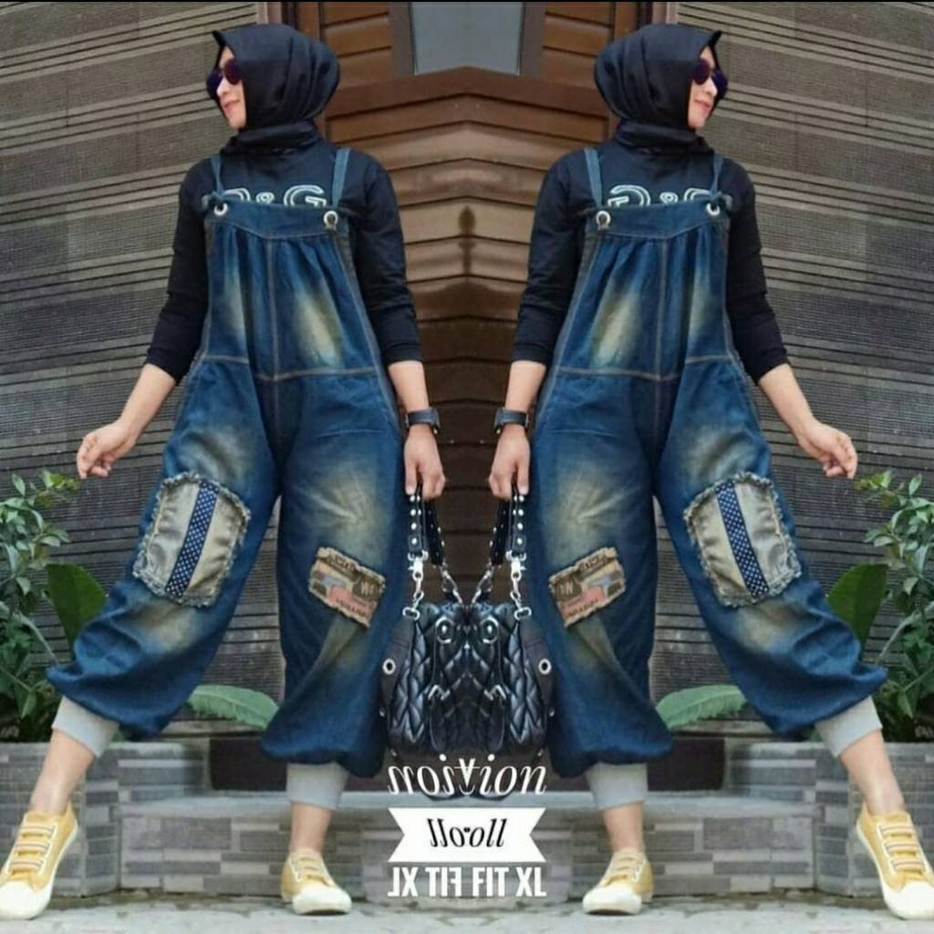 OVERALL JUMPSUIT TERBARU FASHION WANITA JUMPSUIT CELANA JEANS IMPORT