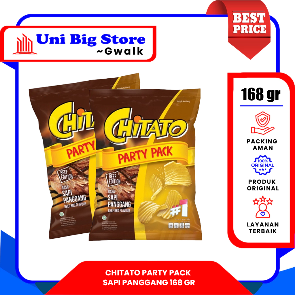 

CHITATO PARTY PACK SAPI PANGGANG BEEF BBQ - 168 gr