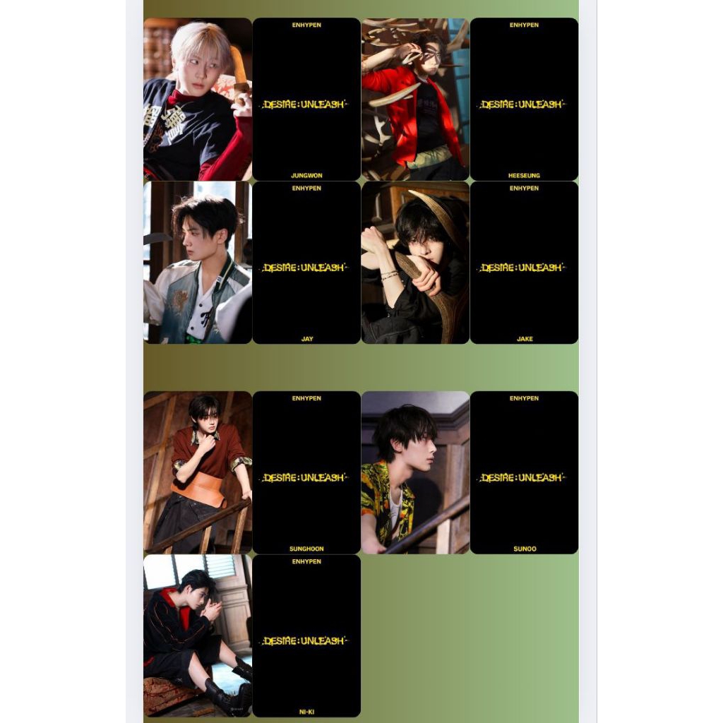 PHOTOCARD ENHYPEN DESIRE: UNLEASH YOU VER
