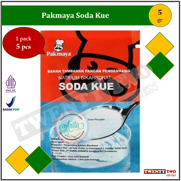 

[doz]|6X Pakmaya Soda Kue 5 Gr (5 pcs)