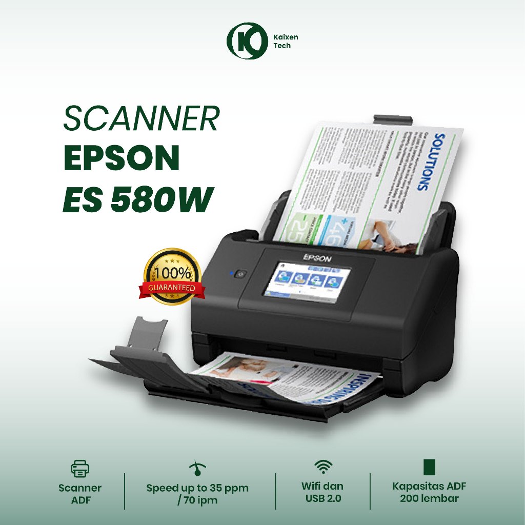 Scanner Epson WorkForce ES-580W ES580W ES 580W ADF Duplex ORIGINAL DAN GARANSI