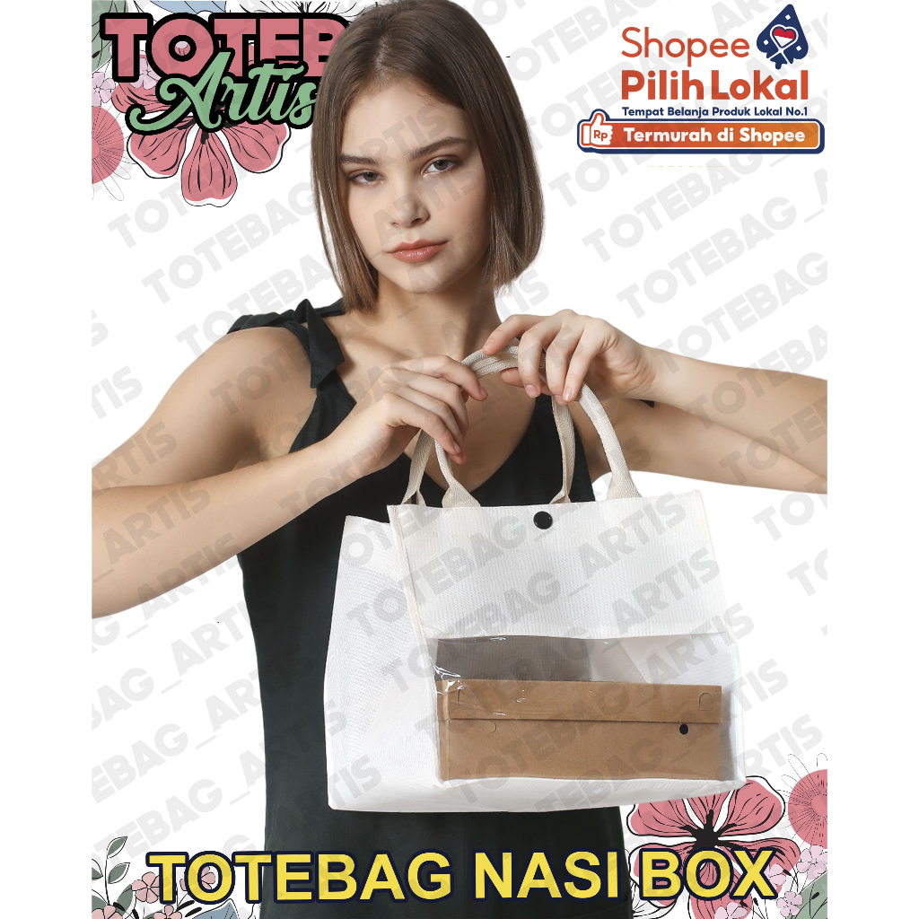 TOTEBAG NASI BOX - TAS NASI BOX - TAS HAUL - TAS BERKAT - TOTEBAG SEMBAKO
