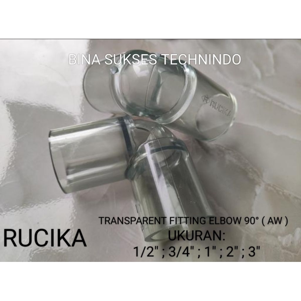 TEBAL ELBOW 90° 90 DERAJAT 3/4" INCH 20MM TRANSPARENT TRANSPARAN FITTING BENING ( AW ) SAMBUNGAN PVC