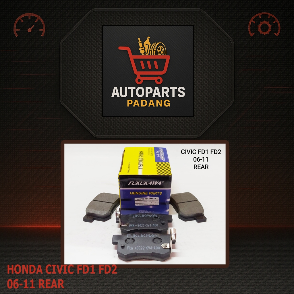 KAMPAS REM MOBIL HONDA CIVIC FD1 FD2 2006-2011 FUKUKAWA 43022-SV4-A00