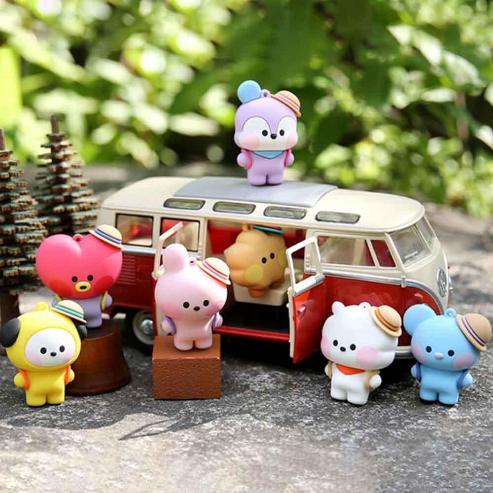 BT21 Minini PICNIC FIGURE KEYRING OFFICIAL GANTUNGAN KUNCI