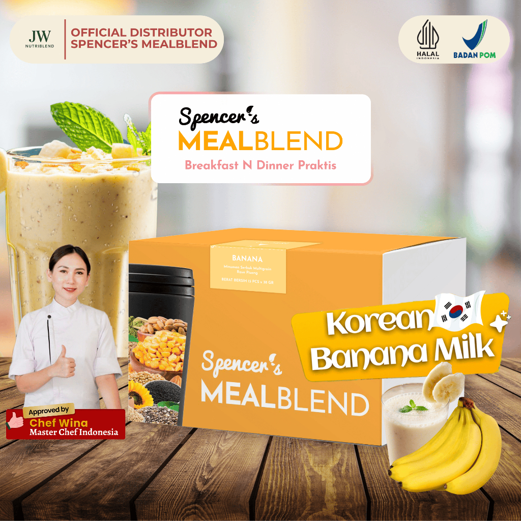 

Spencer's MealBlend Korean Banana Milk | Minuman Kandungan Serat dan Fiber Bikin Kenyang Lebih Lama
