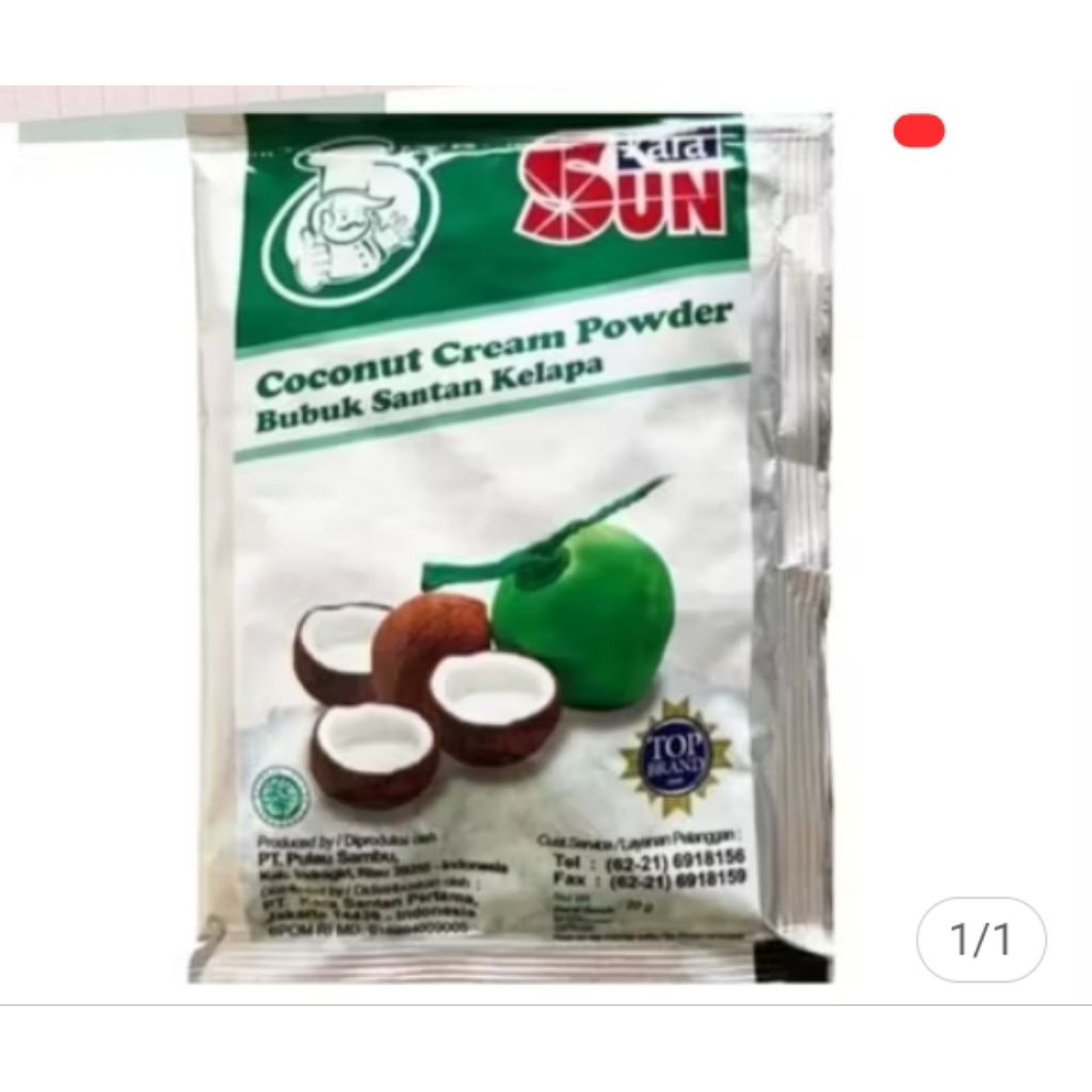 

sun kara santan bubuk 20g sachet instan