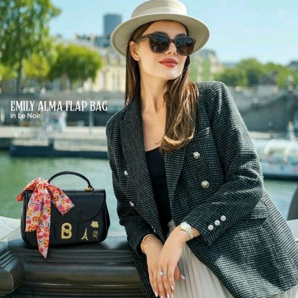 PL Tas BS Emily Alma Flap Bag Medium Le Noir