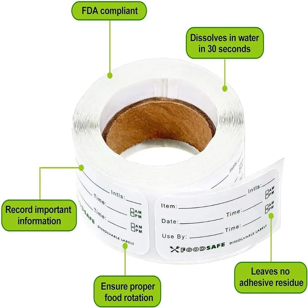 

Ay00! 300pcs/Roll Stiker Tanggal Expired Date Stiker Label Produk Food Storage Label