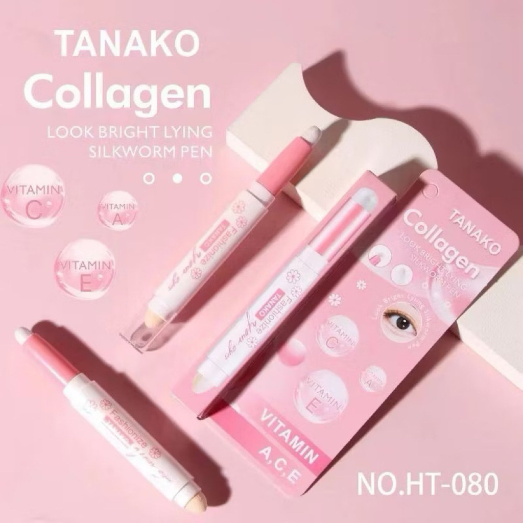 TERMURAH Highlighter Glow Collagen Pen Putih + Spon HT080 Wajah Glowing Instan