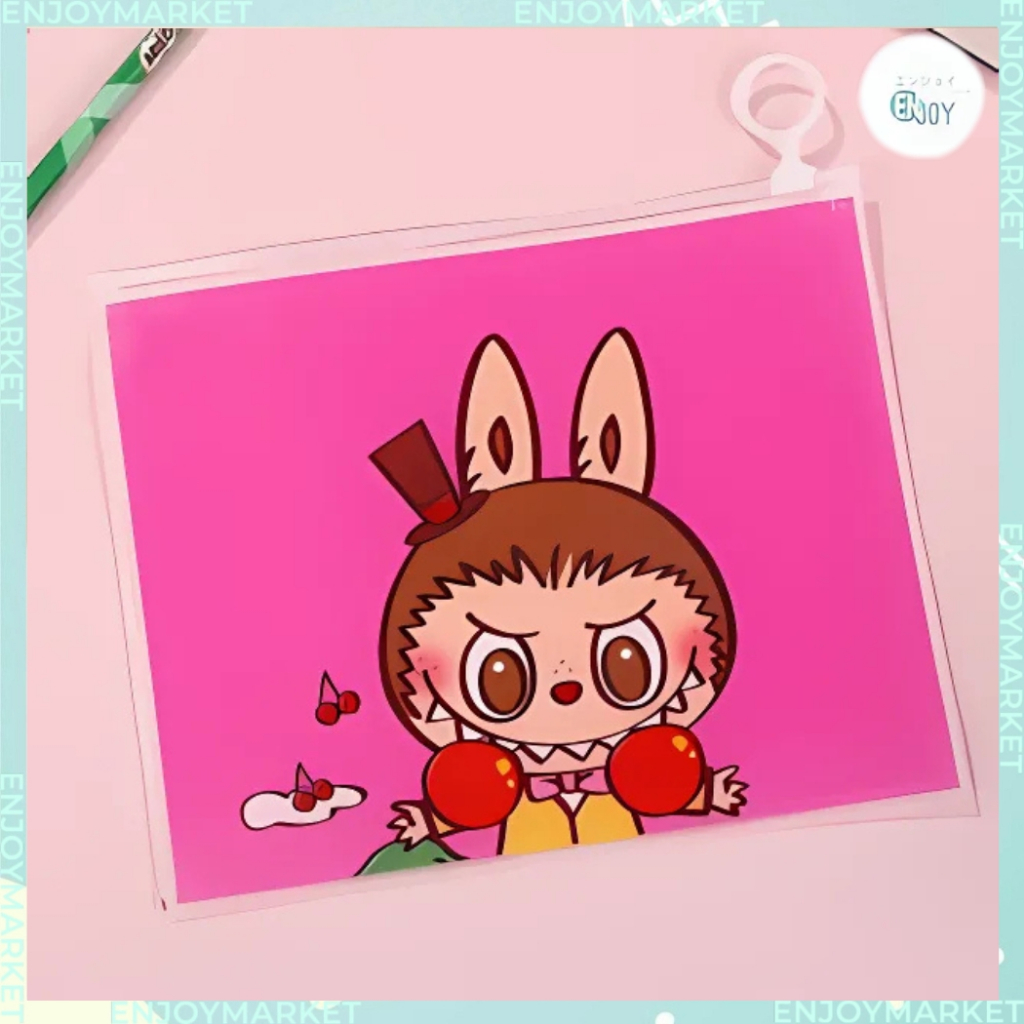 

Zipper Pouch Tempat Alat Tulis Serbaguna Motif Kartun Labubu Lucu ST33