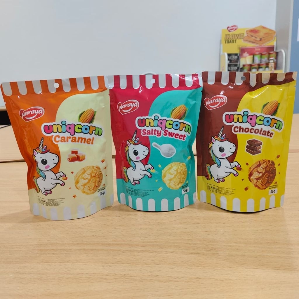 

Naraya Uniqcorn Popcorn Big Ball Berondong Jagung Aneka Rasa 55g camilan Nonton, Piknik, Healing