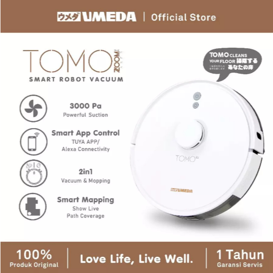Umeda Tomo Zoom Laser Vacuum Cleaner and Mop (Sapu Pel Vakum Debu)