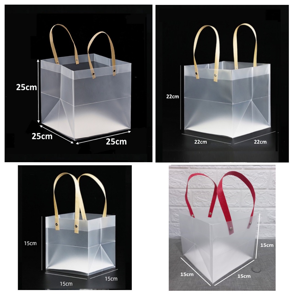 

Tas Mika Polos PP Doff | Goodie Bag | Tas Bingkisan | Tas Hampers | Tas Tenteng PP Doff Transparant Model Square