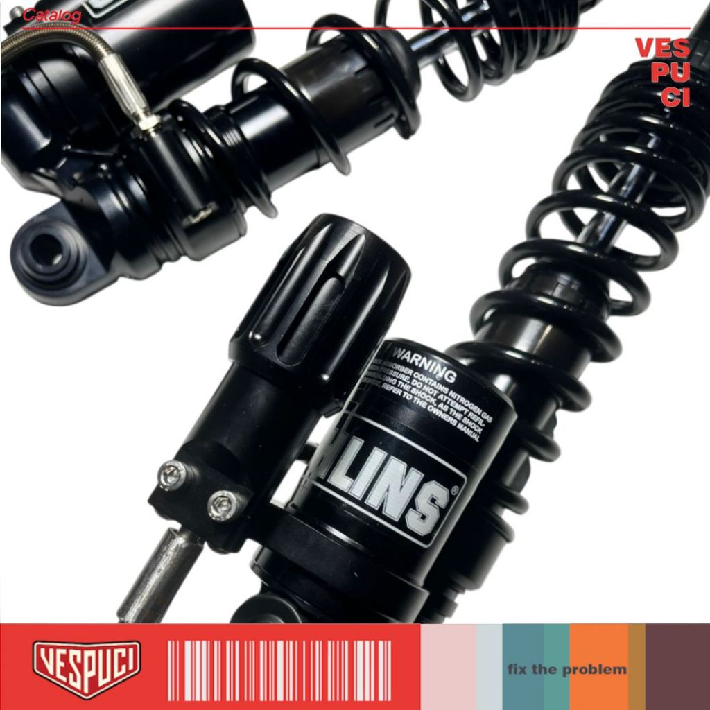 OHLINS Shockbreaker PI 801 & PI 802 Black Series for Vespa Matic Matik Metic Metik Sprint Primavera 