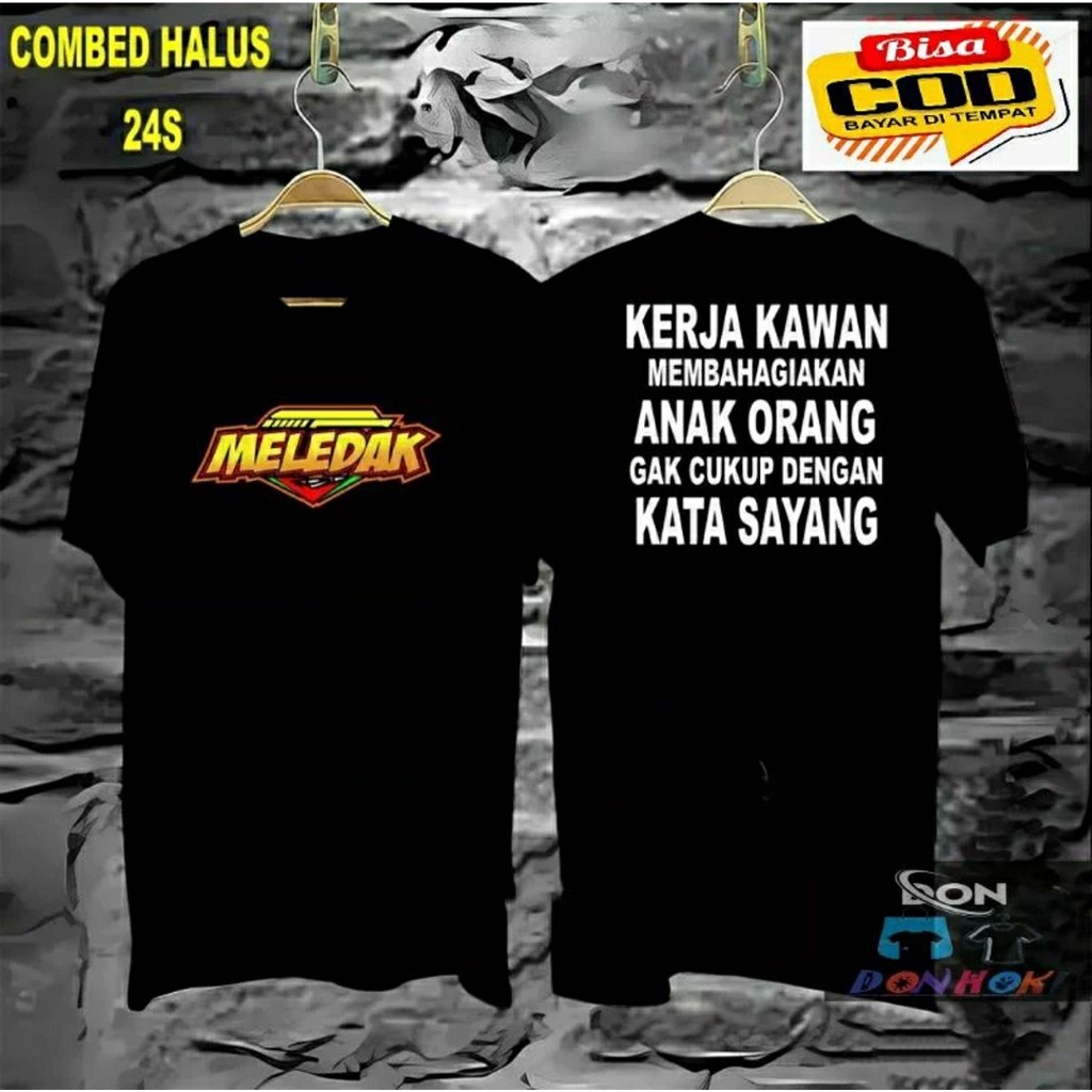 KAOS PRIA KATA KATA KEREN DARI DISTRO BANDUNG, KUALITAS TERJAMIN