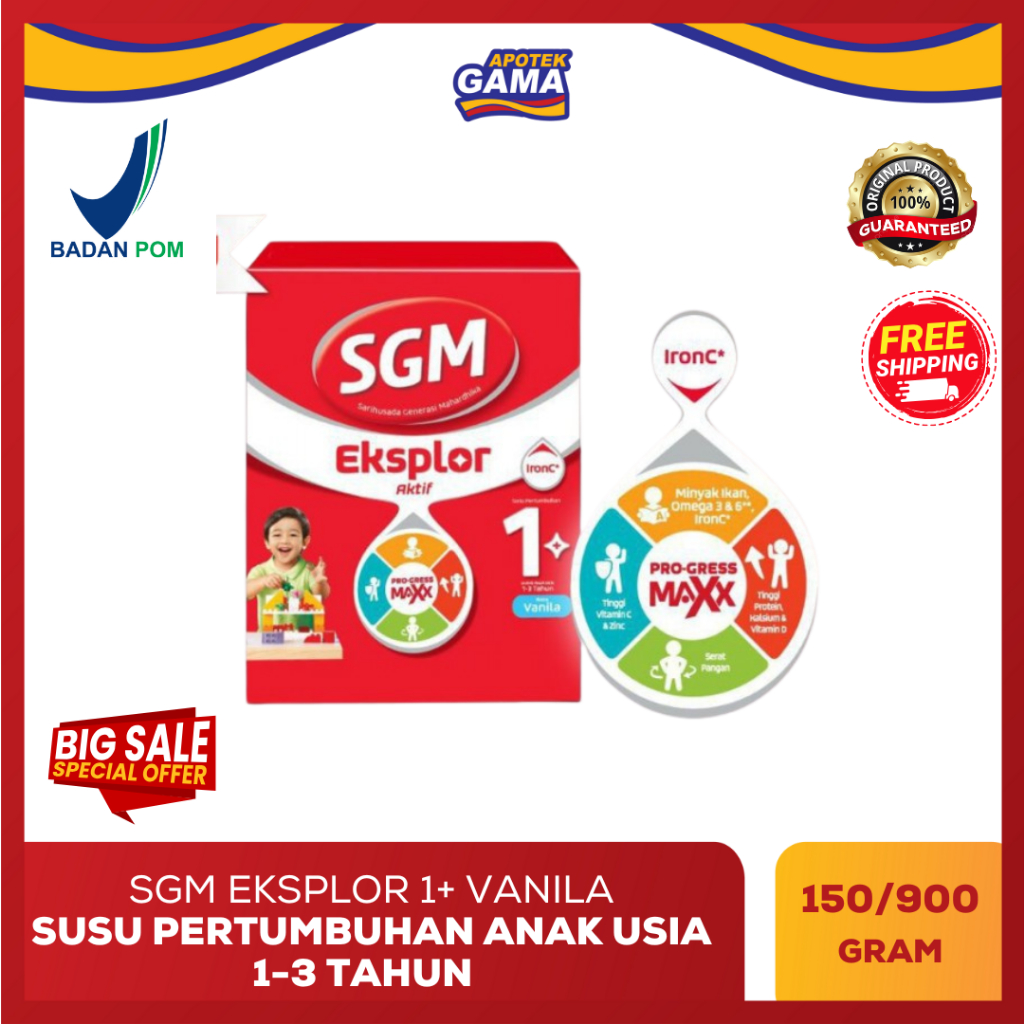 

SGM Eksplor 1+ Susu Pertumbuhan Anak Rasa Vanila – Nutrisi Lengkap Usia 1-3 Tahun | Apotek Gama