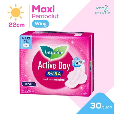 Laurier Active Day X-TRA Maxi 22cm Wings / Non Wings | Softex Laurier / Softex