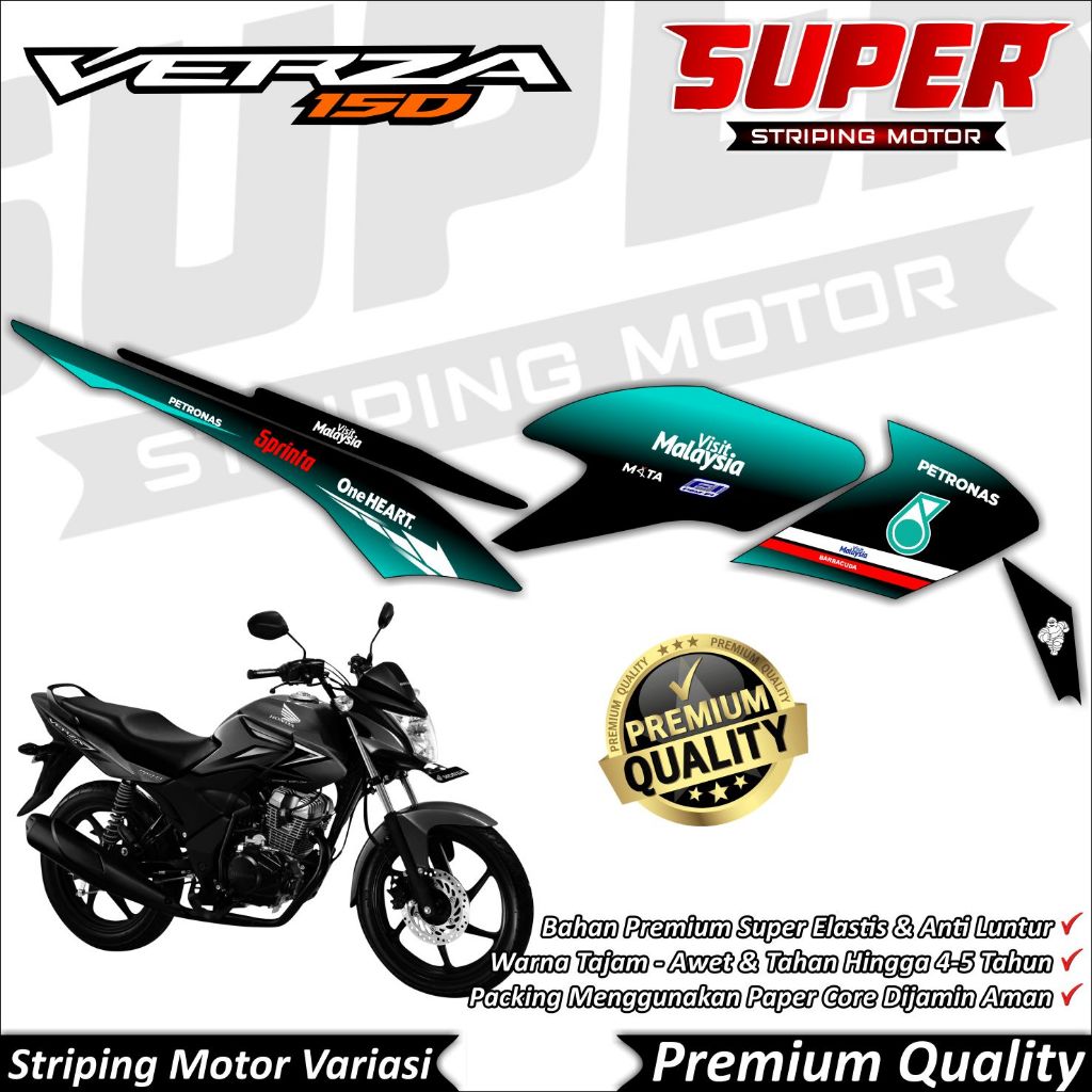 Stiker CB Verza Anti Luntur keren Striping CB Verza Striping Honda CB Verza Petronas