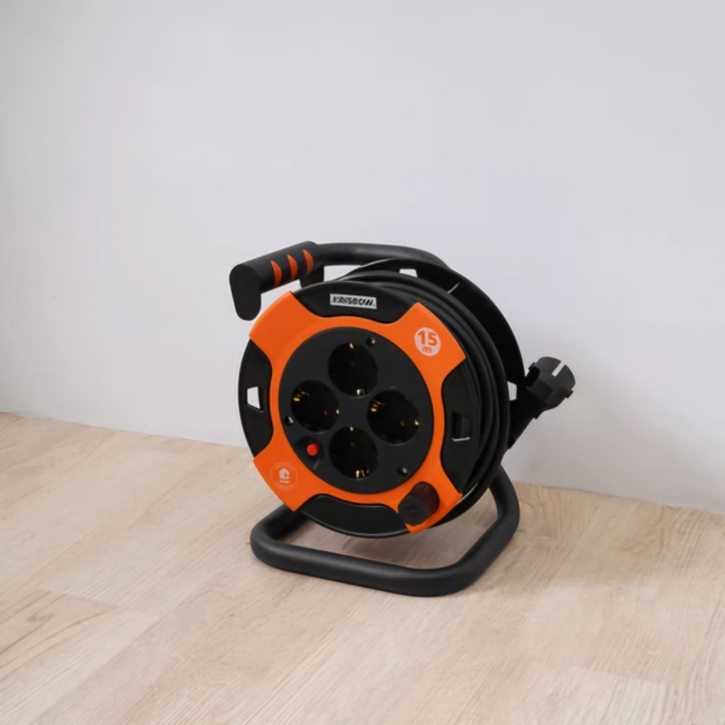 Krisbow Kabel Roll 4 Socket 15 Meter
