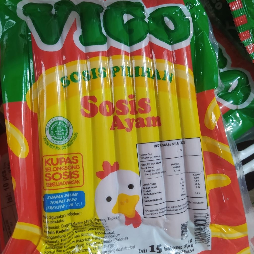 

VIGO Sosis Ayam 450gr - Isi 15pcs