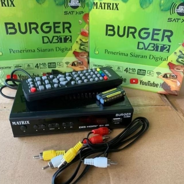 SET TOP BOX MATRIX BURGER HIJAU TV TABUNG // STB MATRIX HIJAU /SET TOP BOX MATRIX BURGER HIJAU