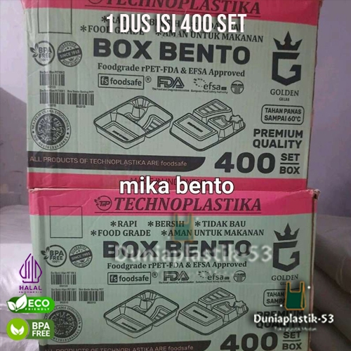 ( INSTANT ) Per 1 Dus MIKA BENTO BINTANG / KOTAK MAKAN SEKAT 4 / MIKA BENTO EKONOMIS